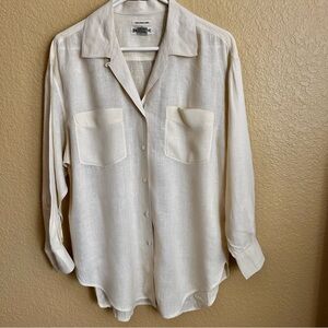 Banana Republic Linen Long Sleeve Button Down Shirt